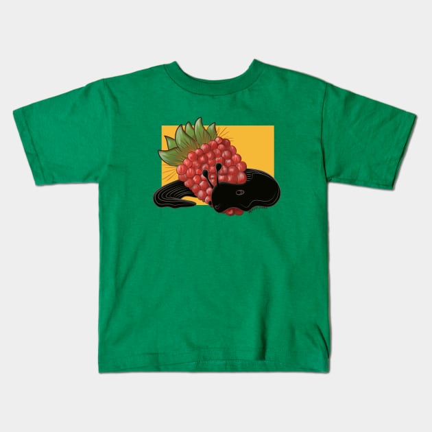 Salmon Berries and Slug Kids T-Shirt by Pastel.Punkk